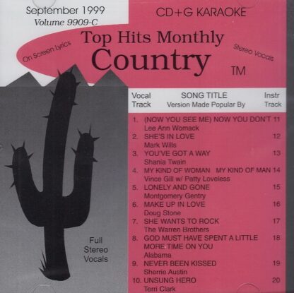 Top Hits Monthly THC9909 - Country September 1999