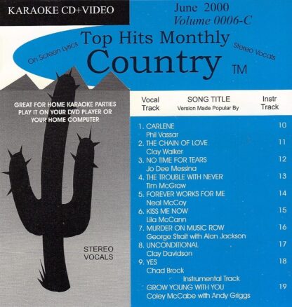 Top Hits Monthly THCV0006 - Country June 2000