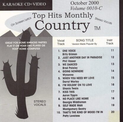 Top Hits Monthly THCV0010 - Country October 2000