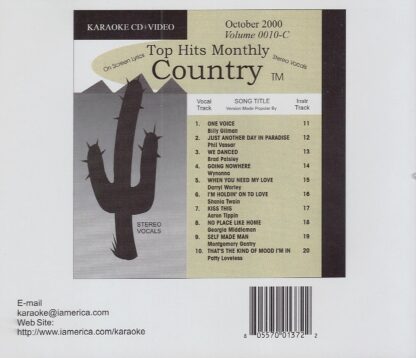 Top Hits Monthly THCV0010 - Country October 2000