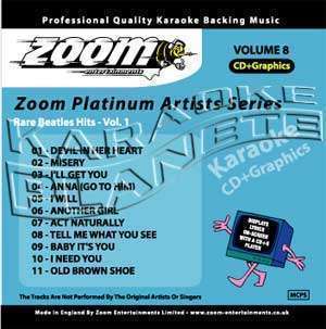 Zoom Karaoke CDZMP008 - Rare Beatles Hits - Volume 1