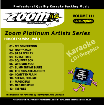 Zoom Karaoke - Hits of the Who - Volume 1