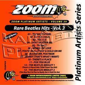 Zoom Karaoke CDZMP039 - Rare Beatles Hits - Volume 2