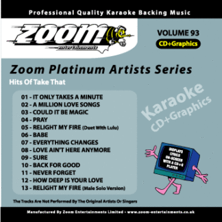 Zoom Karaoke - Hits of Take That