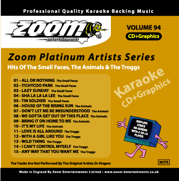 Zoom Karaoke - Hits of the Small Faces, the Animals and the Troggs