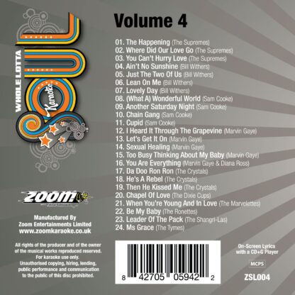 Zoom Karaoke - Whole Lotta Soul - Volume 4 Titles