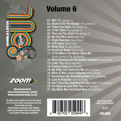Zoom Karaoke - Whole Lotta Soul - Volume 6 - Titles