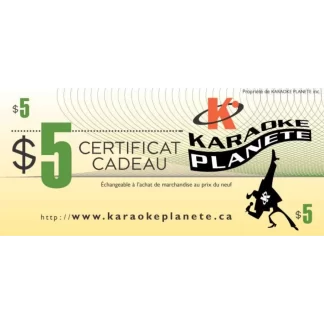 $5 Gift Certificate