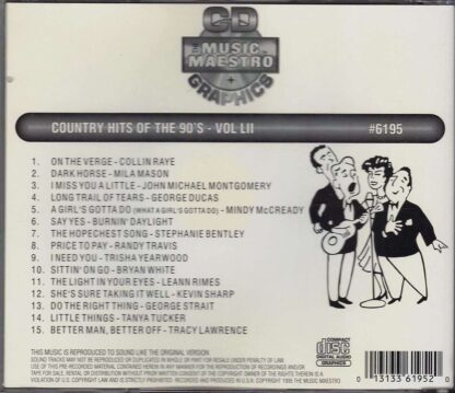 Country Hits of the 90’s - Volume LII