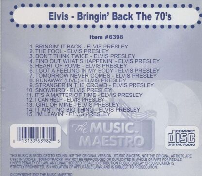 Elvis - Bringin’ Back the 70’s
