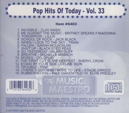 Pop Hits of Today - Volume 33