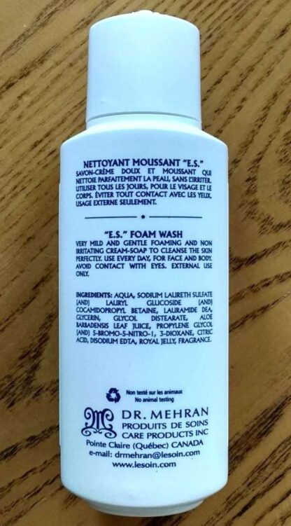 “E.S.” Extra Sensitive Skin Foam Wash