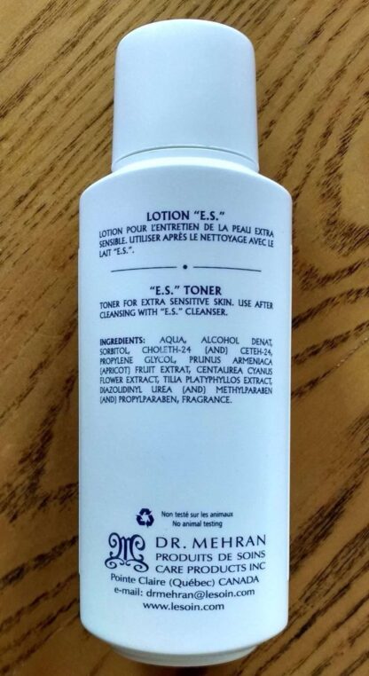 “E.S.” Extra Sensitive Skin Toner