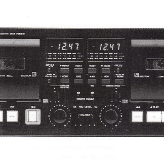 Dual Well Cassette Deck