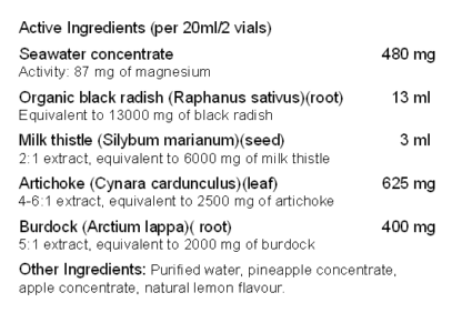 Marisyl Hepa 4® Ingredients