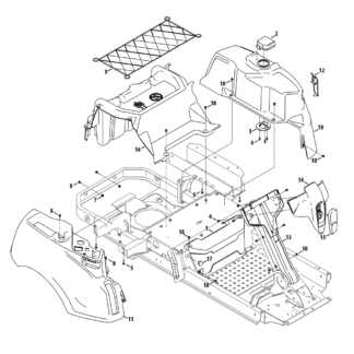 Operators platform upper Cub Cadet Electric