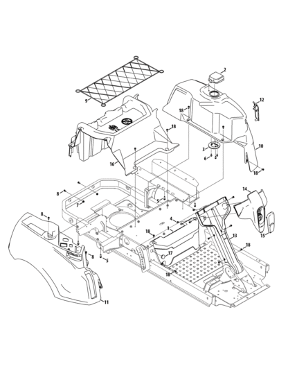 Operators platform upper Cub Cadet Electric