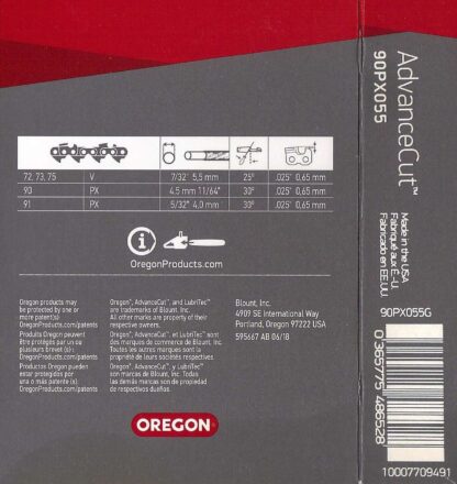 Oregon 90 px 055 specifications