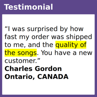 Testimonial Surprised Quality Customer