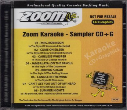 Zoom Karaoke ZMDEM1 - FREE Sampler CD+G